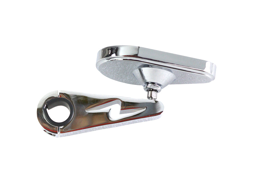 Teardrop Mirror with Clamp on Billet Stem