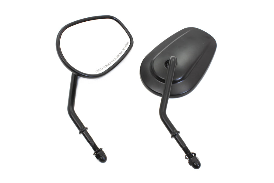 Black Taper Convex Mirror Set