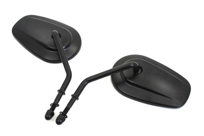 Black Taper Convex Mirror Set