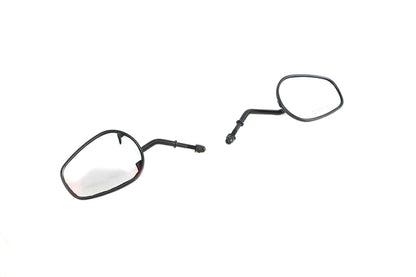 Wyatt Gatling Rectangle Mirror Set with Round Stems Black