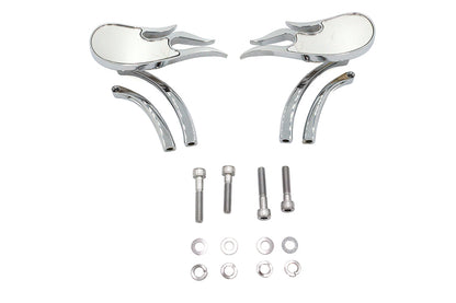 Fireball Mirror Set with Curved Stems Chrome