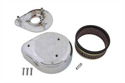 Chrome Flame Teardrop Air Cleaner