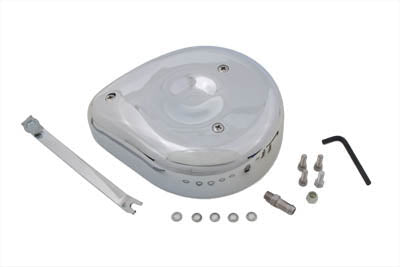 Teardrop Air Cleaner Kit Smooth Chrome