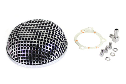 Wyatt Gatling Round Mesh Air Cleaner Chrome