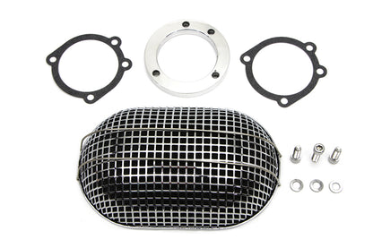 Chrome Oval Mesh Air Cleaner