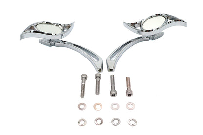 Villain Mirror Set with Spear Stems Chrome