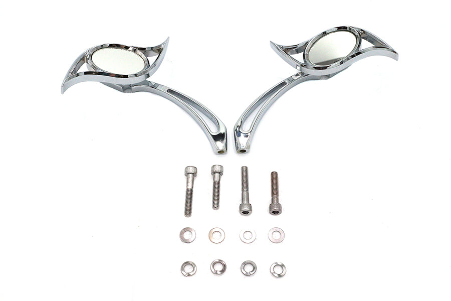 Villain Mirror Set with Spear Stems Chrome
