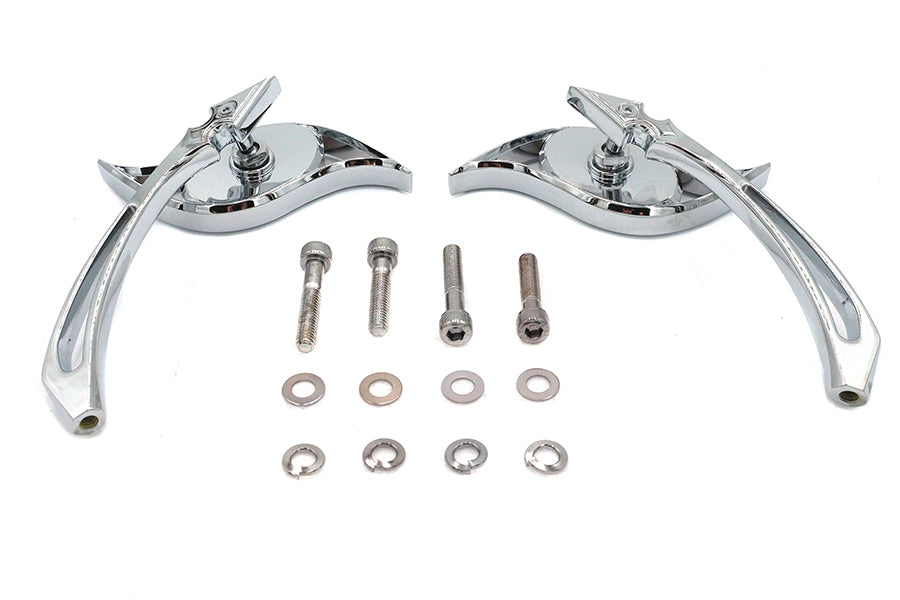 Villain Mirror Set with Spear Stems Chrome