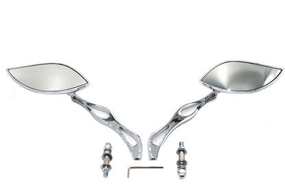 Baroque Mirror Set with Billet Teardrop Stems