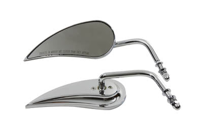 Wyatt Gatling Teardrop Mirror Set with Round Curved Stems
