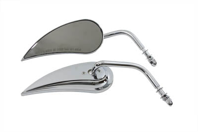 Wyatt Gatling Teardrop Mirror Set with Round Curved Stems