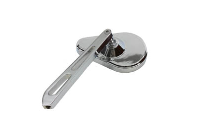 Teardrop Mirror Chrome with Billet Slotted Stem