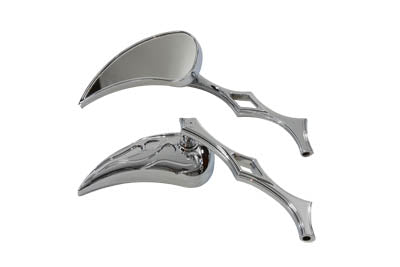 Chrome Billet Teardrop Mirror Set