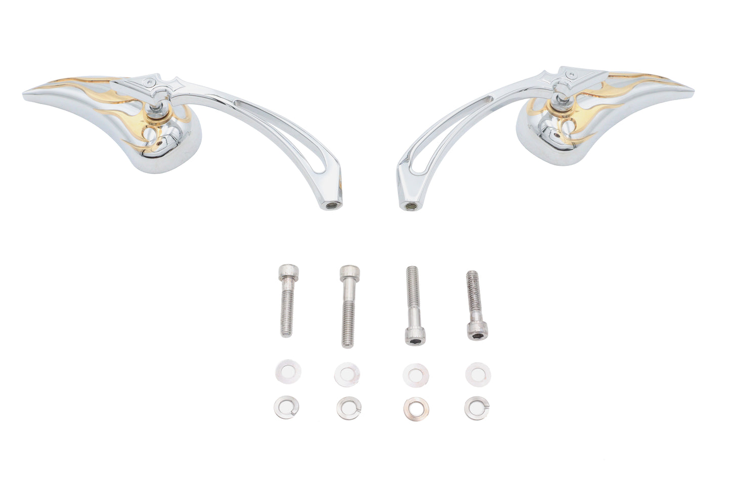 Chrome Billet Teardrop Mirror Set
