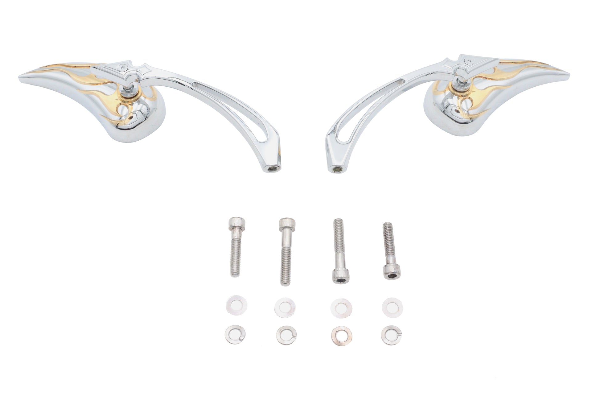 Chrome Billet Teardrop Mirror Set