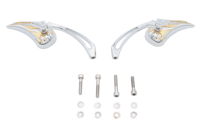 Chrome Billet Teardrop Mirror Set