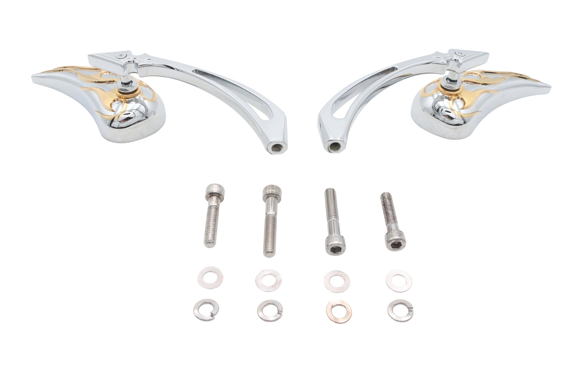 Chrome Billet Teardrop Mirror Set