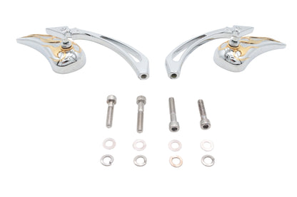 Chrome Billet Teardrop Mirror Set