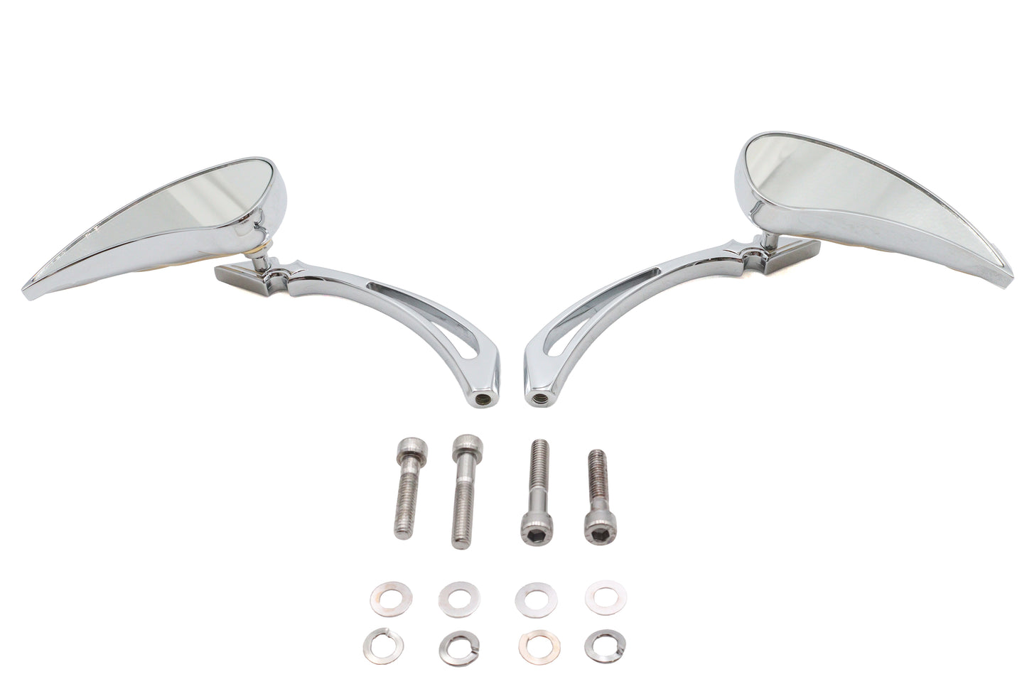 Chrome Billet Teardrop Mirror Set