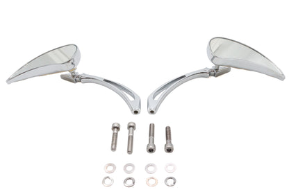 Chrome Billet Teardrop Mirror Set