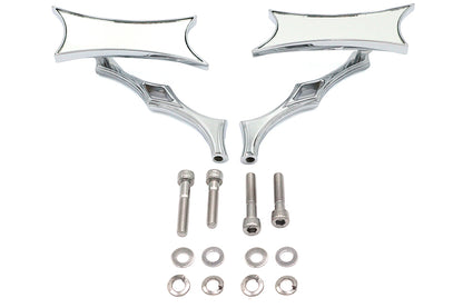 Oblique Mirror Set Billet Chrome