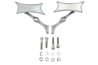 Oblique Mirror Set Billet Chrome