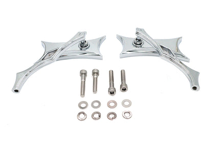 Oblique Mirror Set Billet Chrome