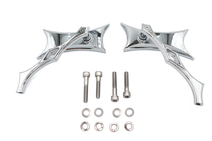 Oblique Mirror Set Billet Chrome