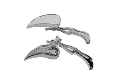 Teardrop Mirror Set Chrome