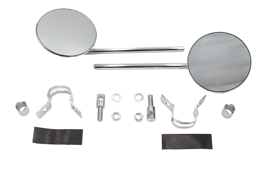 Round Mirror Set Chrome