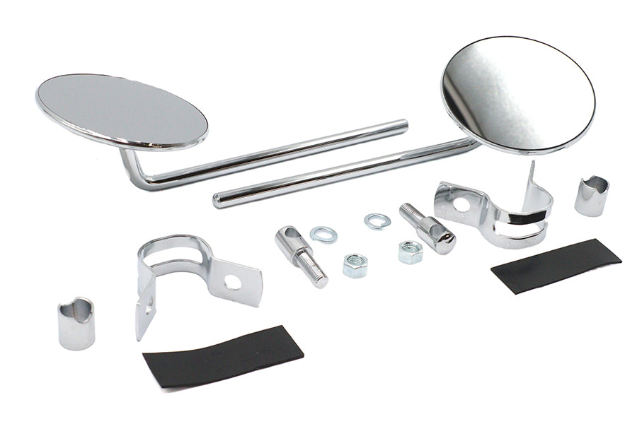 Round Mirror Set Chrome