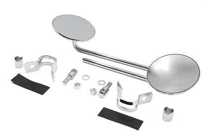 Round Mirror Set Chrome