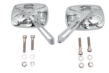 Chrome Eagle Spirit Mirror Set