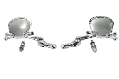 Skull Mirror Set with Bone Stem