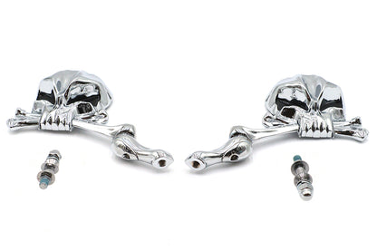 Skull Mirror Set with Bone Stem