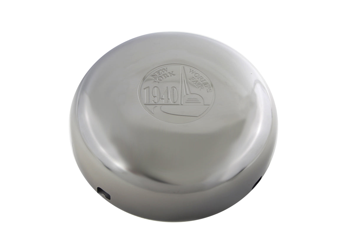 7 World's Fair Logo Chrome Air Cleaner Cover