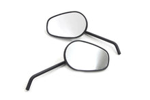 Sidewinder Mirror Set with Round Stems Black