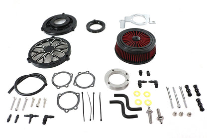 Extreme Billet Air Cleaner Kit Heathen Style Black