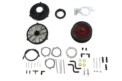 Extreme Billet Air Cleaner Kit Heathen Style Black