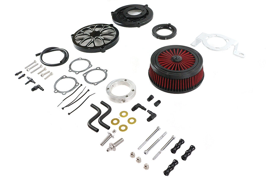 Extreme Billet Air Cleaner Kit Heathen Style Black