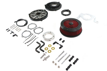 Extreme Billet Air Cleaner Kit Heathen Style Black