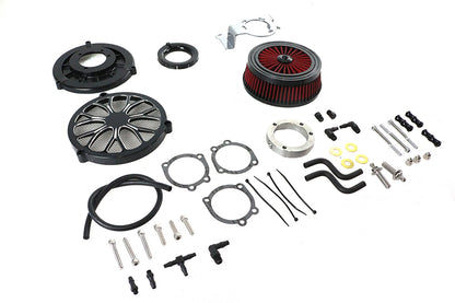 Extreme Billet Air Cleaner Kit Heathen Style Black
