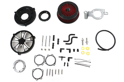 Extreme Billet Air Cleaner Kit Luxe Style Black