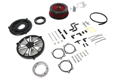 Extreme Billet Air Cleaner Kit Luxe Style Black