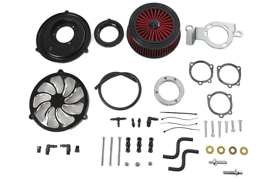 Extreme Billet Air Cleaner Kit Torque Style Black