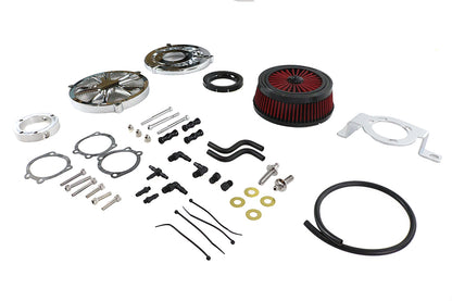 Extreme Billet Air Cleaner Kit Luxe Style Chrome