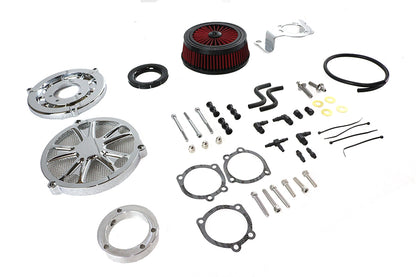 Extreme Billet Air Cleaner Kit Luxe Style Chrome