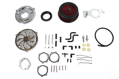 Extreme Billet Air Cleaner Kit Torque Style Chrome
