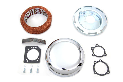 7 Round Air Cleaner Assembly Chrome