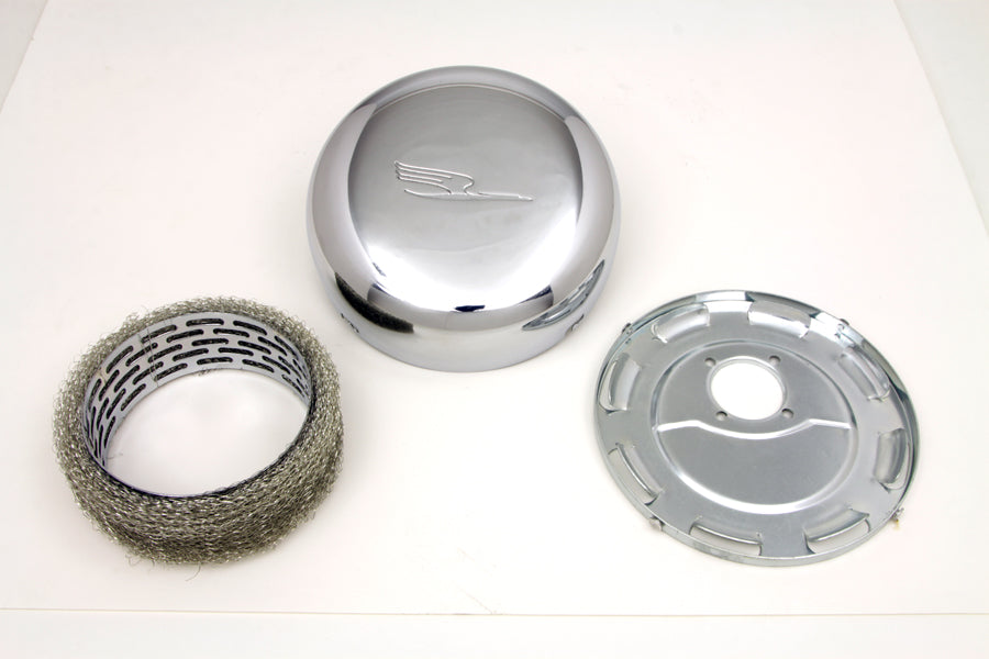 7 Linkert Bird J-Slot Style Air Cleaner Assembly Chrome